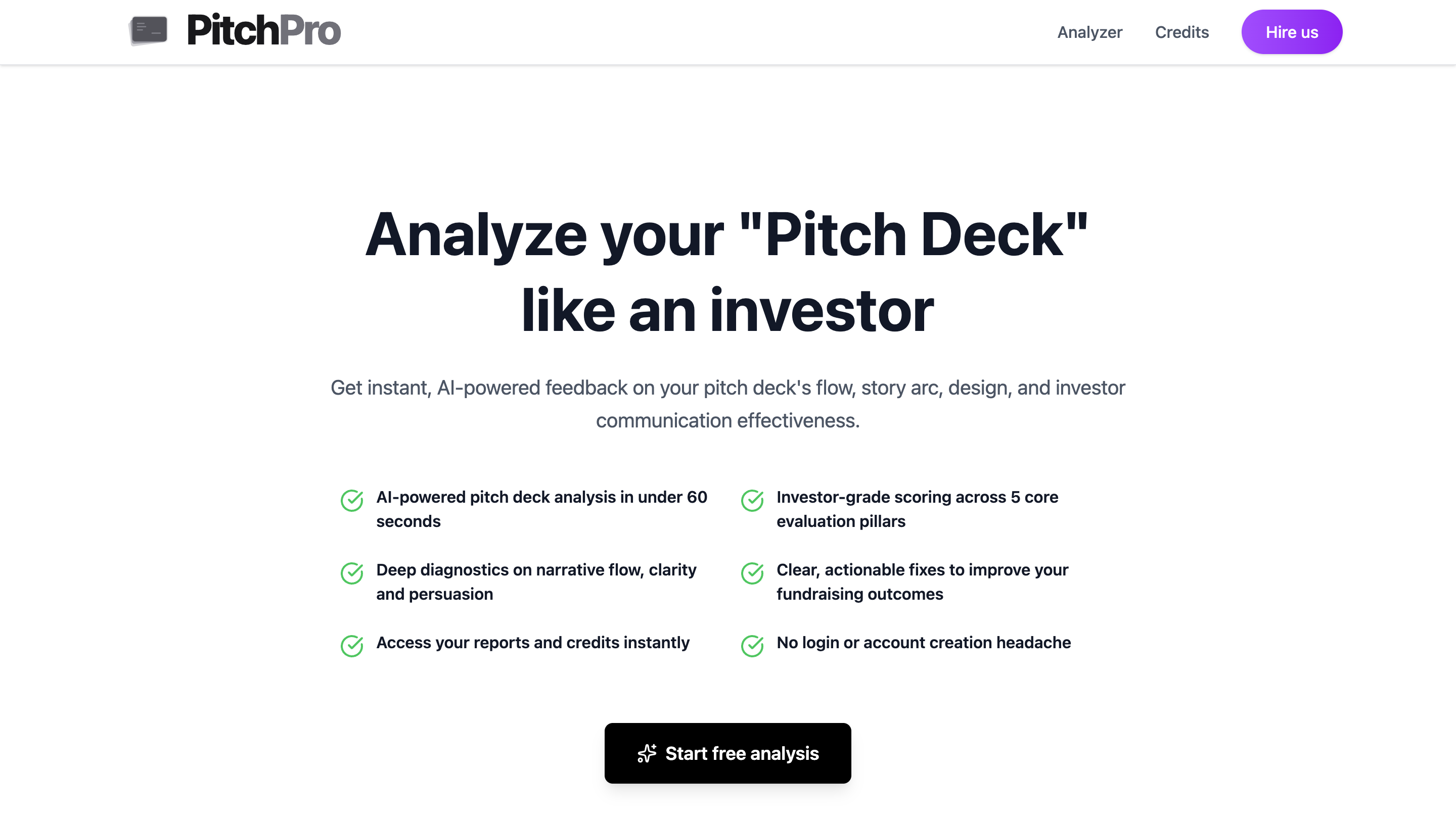 PitchPro product screenshot